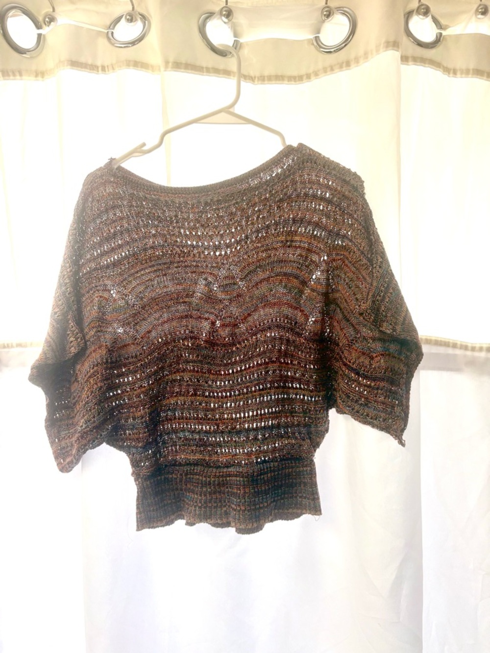 Charlotte Russe Open-Knit Scoop Neck Sweater